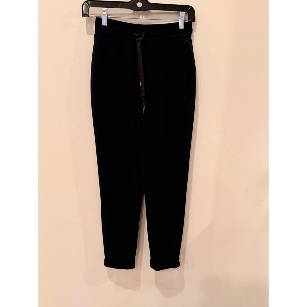 SPANX Womens Black Tapered Ankle Pants Drawstring Pull On Casual XS